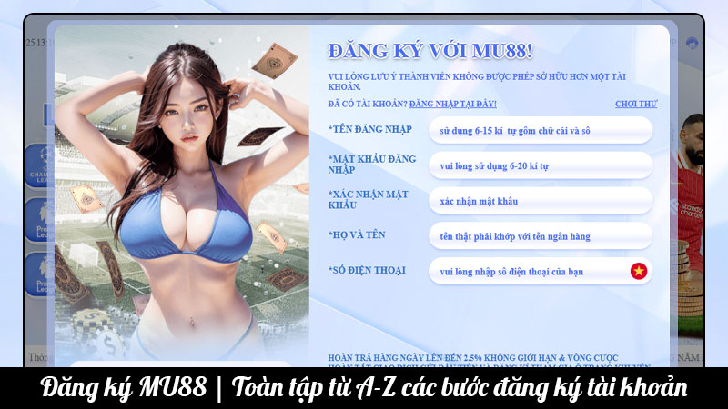 Hướng dẫn đăng ký MU88