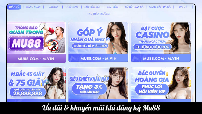 Những ưu đãi khi trở thành hội viên của nhà cái